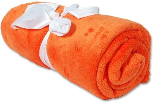 Threadart Superweiche, ultraweiche Fleece-Überwurfdecke, 127 x 152,4 cm, flauschig weiche kuschelige Mikrofaser, Orange