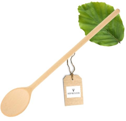 HOFMEISTER® Großer Holz-Kochlöffel, 80 cm, Rührlöffel, Buche, oval