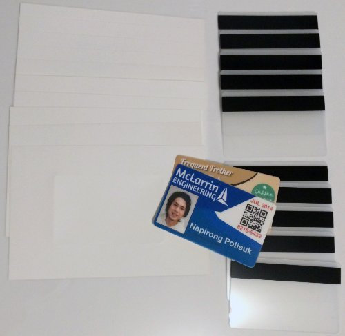Brainstorm ID 10 Teslin ID Card Kit - 1-Up Inkjet Teslin Sheets & Butterfly Pouches WITH 1/2 HiCo Magnetic Stripes - Makes 10 Credit-Card Size PVC Like ID Cards