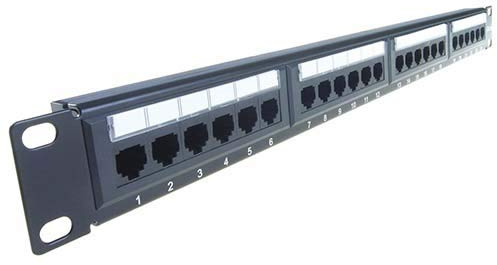 Connekt Gear 24 Port Patch Panel (Cat5e) IDC Punch Down 19 inch + Lacing Bar
