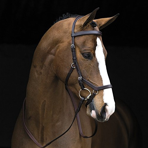 Ireland Rambo Micklem Zaumzeug für Wettkämpfe, - dark havana, Small Horse