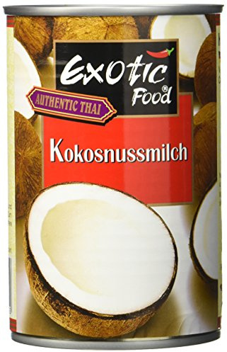 Exotic Food Kokosnussmilch, Fettgehalt: ca. 18%, 400ml, 2er Pack (2 x 400 ml Packung)