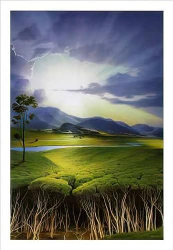 Kunstdruck/Poster: Hans-Werner SAHM Stromaufwärts - hochwertiger Druck, Bild, Kunstposter, 70x100 cm