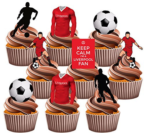 Liverpool 36 Count Multicolour Birthday Cake Toppers