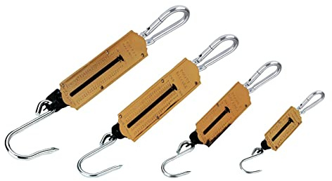 KERBL Federwaage (Waage bis zu 50 Kg, 22 x 4,5 x 2,5 cm, Messgerät für schnelle Gewichtskontrollen, Aufhängehaken) 29941