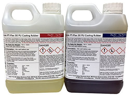 Polycraft PT Flex 50 Fast Curing Polyurethane Casting Rubber 2kg Kit