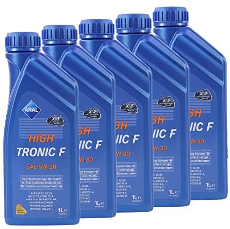 5x 1 L Liter ARAL HighTronic F 5W-30 Motoröl