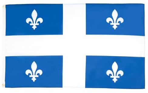AZ FLAG Bandera de Quebec 150x90cm - Bandera Provincia CANADÁ DE Quebec 90 x 150 cm