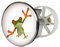 Waschbeckenstöpsel Design Frosch | Abfluss-Stopfen aus Metall | Excenterstopfen | 38 – 40 mm