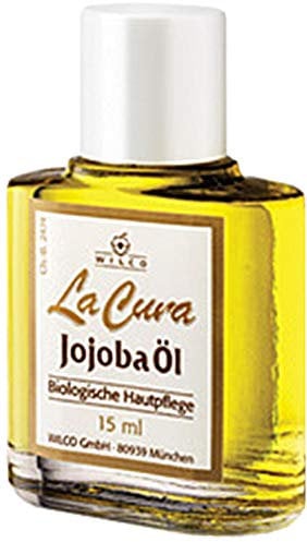 Wilco LA CURA Jojoba Öl - 15 ml to go-Flasche - 100% pur & naturrein - für jeden Hauttyp geeignet