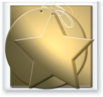 The Home Fusion Company 12 X Folien Weihnachten Geschenk Form Geschenkanhänger in Silber oder Gold - Gold
