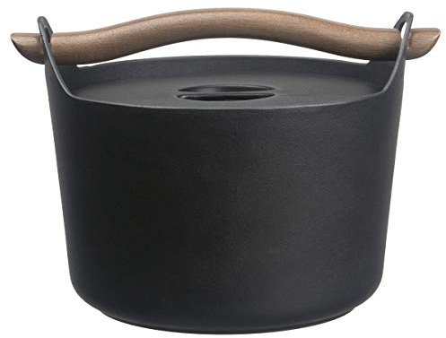 Iittala Sarpaneva Schmortopf aus Gusseisen, mit Holzgriff, 3 l