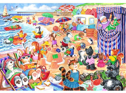 Deluxe Childrens Jigsaw - KidzJigz 80 Piece Fun Jigsaw Puzzle - At The Seaside