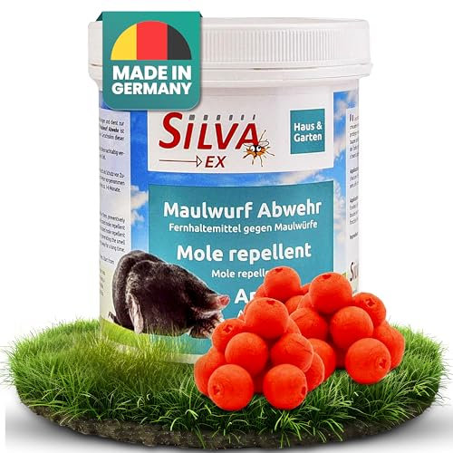 SILVA® Maulwurf Kugeln [100 STK.] - Maulwurf Gift Maulwurfabwehr - Maulwurf Vertreiber Kugeln mit Sofort- und Langzeitwirkung - Effektives Mittel gegen Maulwürfe bekämpfen - Anti Maulwurf Mittel