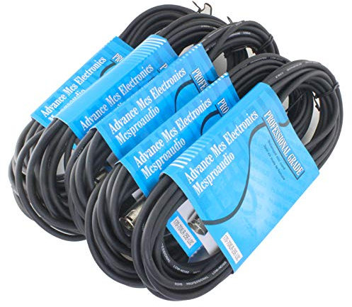 MCSPROAUDIO XLR CABLE 25FT Low Z Male to Female 3 Pin XLR Mic Microphone Cable, 5 PACK