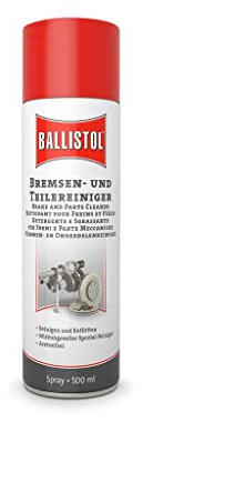 BALLISTOL 25340 Bremsen- und Teilereiniger 500ml Spray – Universelles Pflegen, Reinigen, Entfetten – Aceton-frei