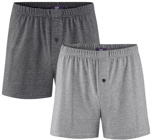 Living Crafts - Ben | Boxer-Shorts - Lockerer Schnitt, Weites Bein, Keine Seitennähte, Schmale Knopfleiste, Komfortabler Bund, 100% Bio-Baumwolle