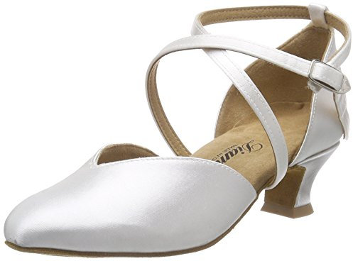 Diamant Mujeres Zapatos de Baile/Zapatos de Novia 107-013-092 - Satén Blanco - 4,2 cm Spanish [UK 5]