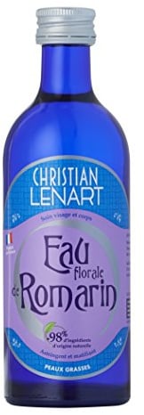 CHRISTIAN LENART – Eau Florale de Romarin 200 ml - 98% d'ingrédients d'origine naturelle – Astringente, et Resserre les pores dilatés et Matifiante – Fabrication Française