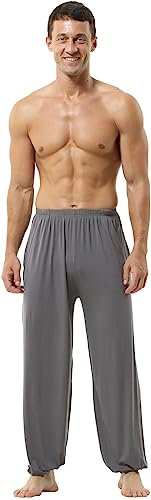 Hoerev Super Soft Modal Spandex Harem Yoga Pilates Schlauch,Dunkelgrau,M