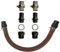 SET DI COLLEGAMENTO PULSANTE PIOGGIA per PULSANTE PIOGGIA e CANNA PIOGGIA,SERBATOIO ACQUA PIOGGIA con TUBO DI COLLEGAMENTO in grigio/marrone e PASSAGGIO A PARETE (circa 32 mm = 5/4 pollici)(marrone)