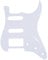 Musiclily HSS 11 Löcher Strat Schlagbrett Pickguard für Fender American/Mexican Standard Stratocaster Modern Style E-Gitarre,1 lagig Weiß