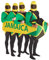Morph MPJAX 5.9-6.1-Inch Morphsuit Fancy Dress (X-Large) Power Ranger Adult Bobsled, Unisex, Solid, Jamaican Bobsleigh Suit