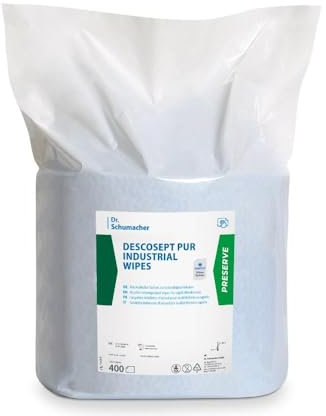 Descosept Pur Industrial Wipes, Packung mit 2 Nachfüllpacks 400 Tücher