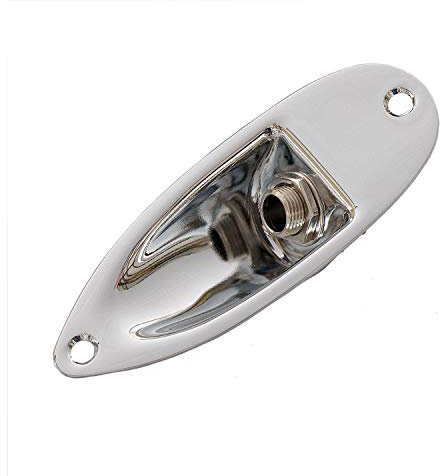Northwest Guitars Stratocaster Compatible Jack Plate & 1/4 Mono Output Jack - Chrome