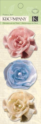 Watercolour Bouquet K and Company Organza Floral Fabric Art