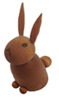 Rudolphs Schatzkiste Miniaturfigur Holzfigur Hase Höhe=3cm NEU Seiffen Erzgebirge Dekoration Holzfiguren Weihnachten Fensterschmuck Spielzeug Deko Weihnachtsfigur