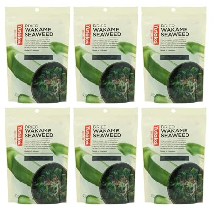 Yutaka - Dried Wakame Seaweed, 40g x 6 Packs - Natural Sea Vegetable - Rich in Umami, Nutrients & Minerals - Ideal for Miso Soup, Salads, Ramen, Sushi & Healthy Asian Dishes