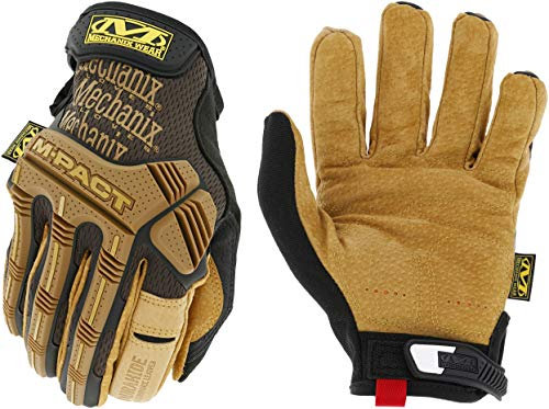 Mechanix Wear M-Pact Lederhandschuhe (Größe XL, Schwarz/Braun)