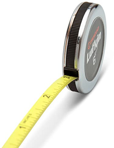 Lufkin W606PD Executive Diameter Taschenmaßband 6' x 1/4 Zoll, zum Messen der Durchmesser in Zoll, mit Chromgehäuse