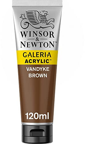 Winsor & Newton - Pintura Acrílica , 120 ml, Marrón (VanDyke Brown)