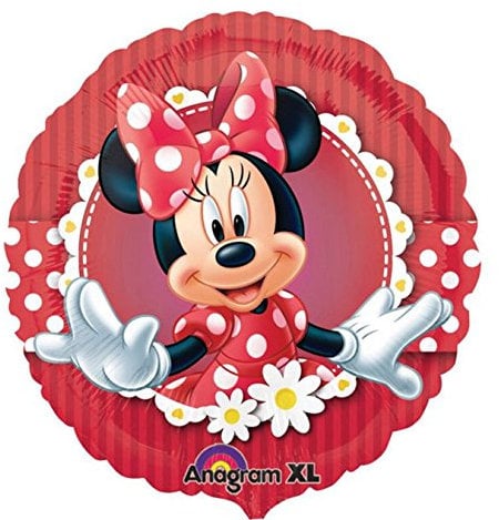 Amscan 2481301 - Ballon standard Minnie Mouse, environ 43 cm, anniversaire, décoration, ballon hélium