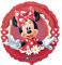 Anagram- Red Round Foil Balloon with Minnie Mouse Design-1 Pc. Micky Maus und Freunde Topolino e Amici Pallone Standard 17-42 Cm Mad About, Multicolore, 45,7 cm, 7A2481301
