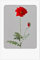 Formano Kunstblume Mohn rot 68 cm mit großer Blüte, Knospe und geflockten Blättern