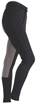 Shires Ladies Wessex Two-Tone Jodhpurs - Black/Grey