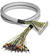 PHOENIX CONTACT CABLE-FLK14/OE/0.14/100 Konfektioniertes Rundkabel, Einzeladern (14-Polig) (Die Adern Sind Beschriftet & mit Aderendhülsen Versehen)/IDC/FLK-Buchsenleiste (1 x 14-Polig), 1m Kabellänge