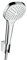 hansgrohe Croma Select E Duschkopf inkl. Duschkopfhalterung, 3 Strahlarten, Weiß/Chrom, Set mit Brauseschlauch 1,60m