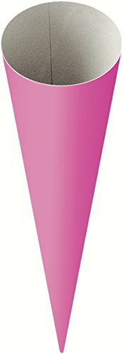 Baier & Schneider Heyda 204870065 Schultüten-Rohlinge (Höhe 70 cm, Durchmesser 19 cm, Karton, 380g/m²) pink