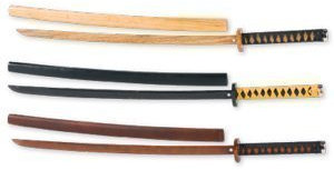Playwell Roped Bokken aus Holz mit Scheide-Rot Eiche