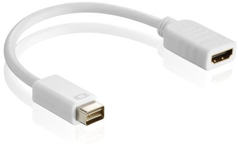 HDGear DA010 Adaptateur Mini DVI vers HDMI (Mini DVI mâle vers HDMI femelle), 0,20m, blanc