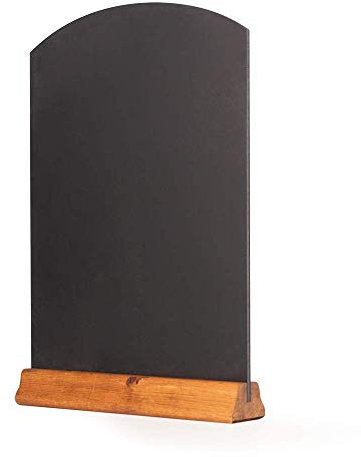 Chalkboards UK WC123F Tischplatte Kreidetafel mit Sockel, Holz, Eiche dunkel A3, 42 x 30 x 4 cm