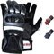 German Wear Motorradhandschuhe Motorrad Biker Handschue Lederhandschuhe in 3X Farben, Größe:8=M, Farbe:Grau