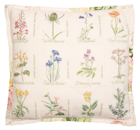Thea Gouverneur - Kreuzstich-Set - Kissen mit Wildblumen - Aida - 16 Count - Für Erwachsene - 2074A