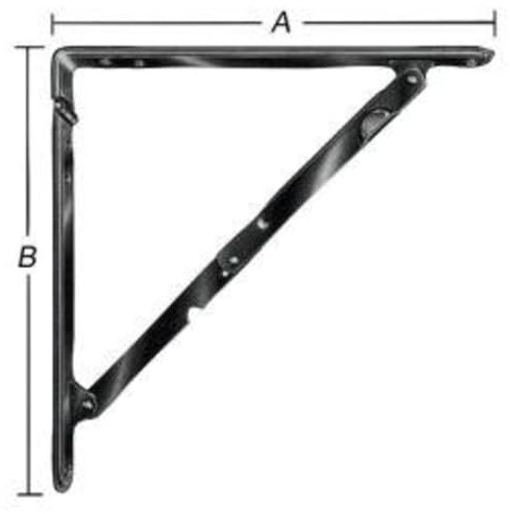 Vormann Klappkonsole L400xT400mm mit diagonalem Tragarm Stahl,weiß, beschichtet