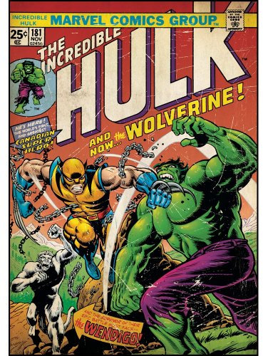 Sticker Marvel Hulk Wolverine Comic Book Riesen RoomMates repositionierbar (61 x 87 cm)
