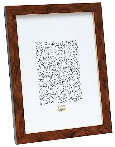 Deknut Fotorahmen, Wurzelholz mit goldenem Innenrand, Holz, braun, 20 x 30 cm, 1 Stück